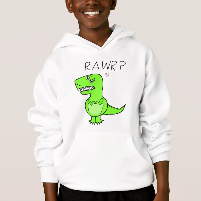 Niños T-Rex Hoodies (Anverso)