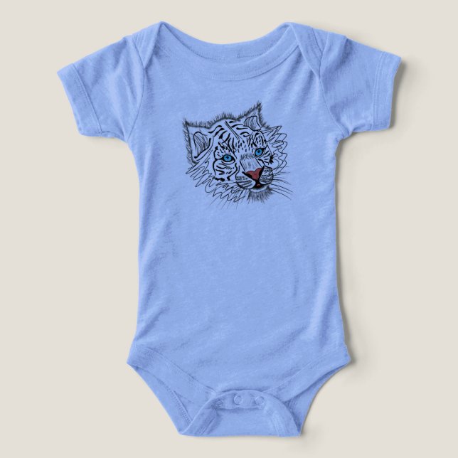 Niños tigres de ojos azules con un traje de una pi (Diseño delantero )