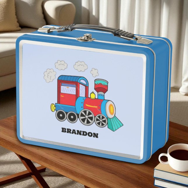 Niños Tren Niños Nombre personalizado azul (Subido por el creador)