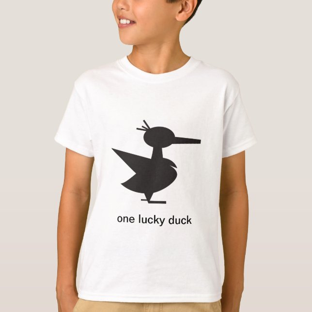 Niños Una Afortunada Camiseta De Pato (Anverso)