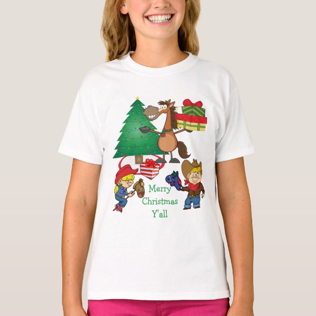 Niños Vaqueros Y Camiseta De Festividad De Persona (Anverso)