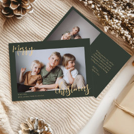 Niños verdes modernos foto Feliz Navidad