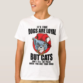 Niños Vestidos camisetas T - Gato impreso