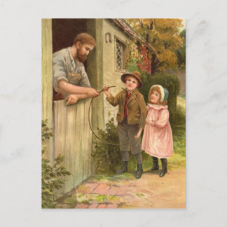 Niños Vintage En Postales De Visita Social
