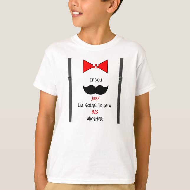 Niños y camiseta del bigote de hermano mayor del (Anverso)