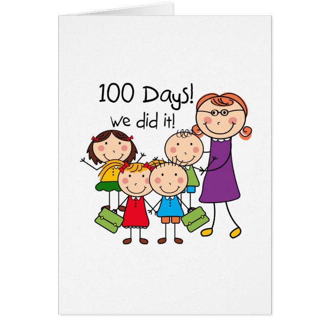 Niños y profesora 100 días (Frente)
