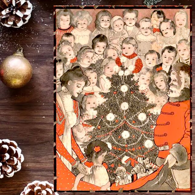 Niños y Santa, una Navidad vintage (Subido por el creador)