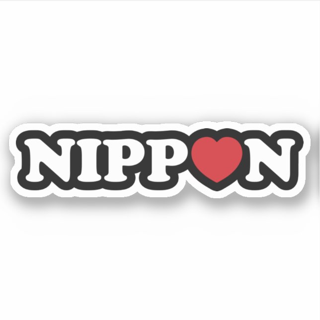 Nippon Love Heart Pegatina (Anverso)