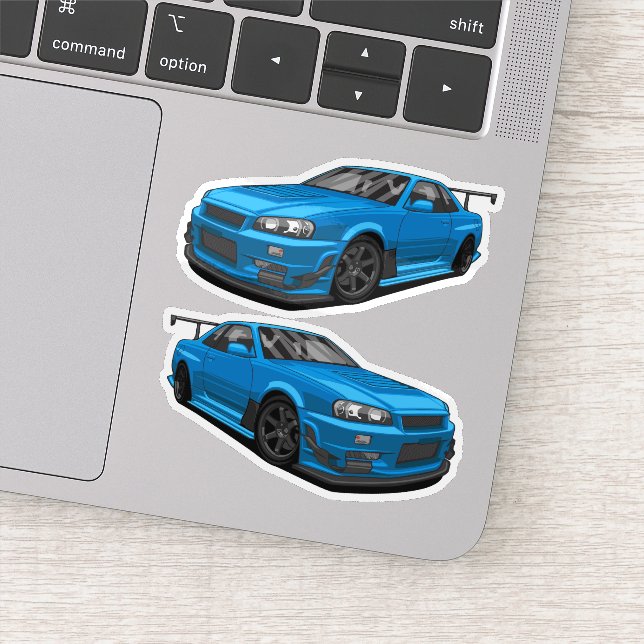 Nissan Skyline Car Pegatina (Detalle)