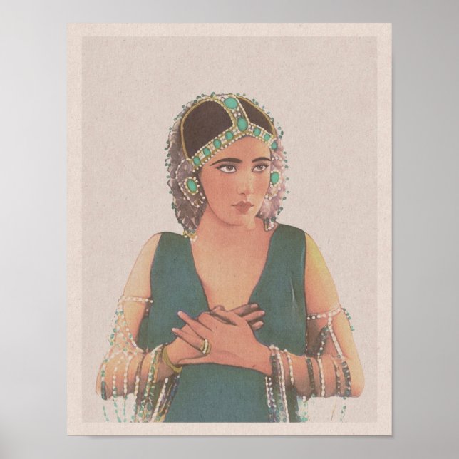 Nita Naldi: Impresión de arte de belleza esmeralda (Frente)