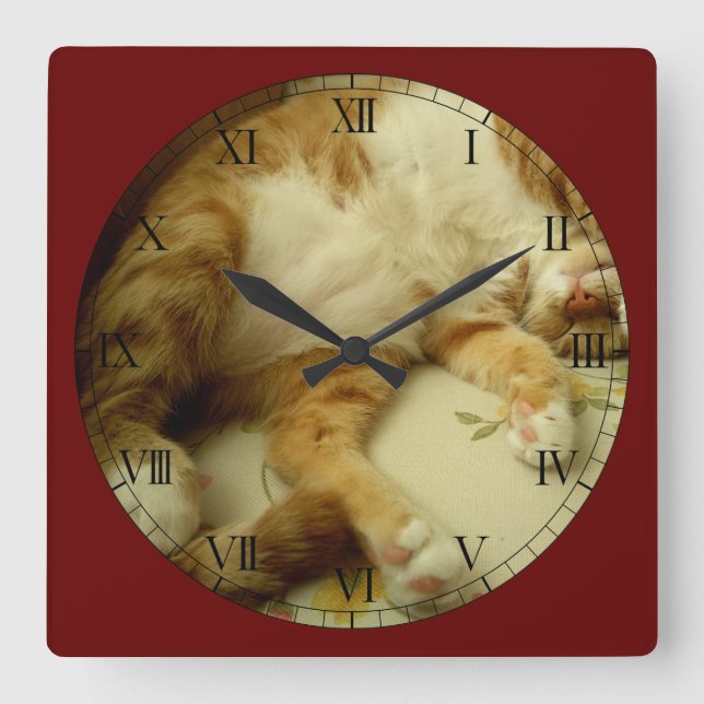 Nite Nite que soña el reloj de pared del gato (Anverso)