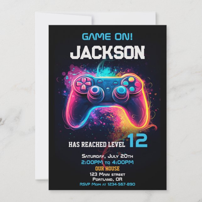 Nivel de invitación del controlador de videojuegos (Anverso)