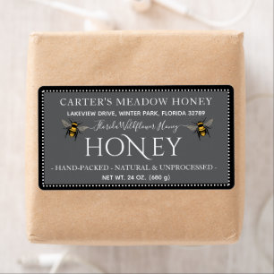 Nivel personalizado de miel   Pegatinas redondas c