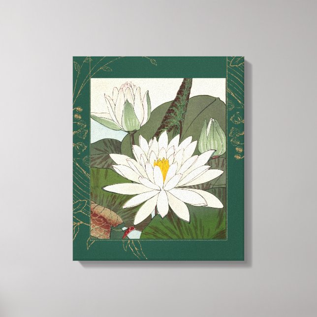 Niveles de agua de impresión japoneses vintage ado (Anverso)