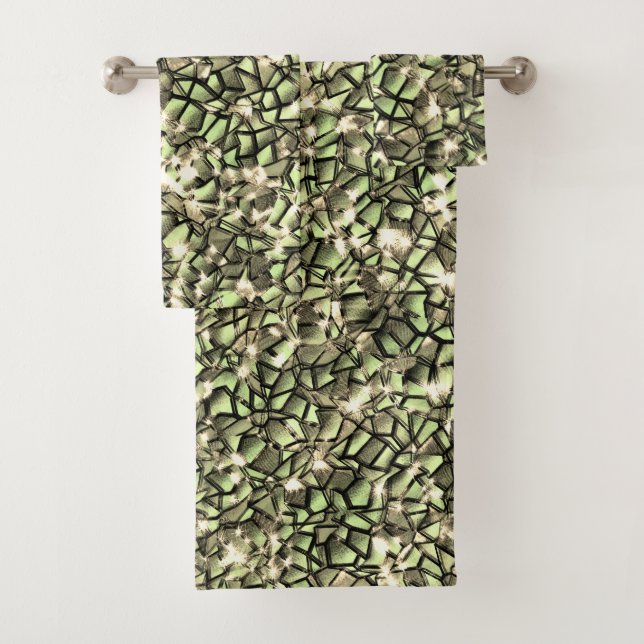 Niveles de mosaico de sepia verde y grueso y chisp (In situ)