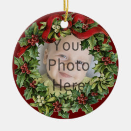 Niza Ornamento navideño de Niza Holly Wreath Baby