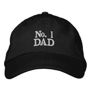 No. 1 gorra blanco y negro del papá