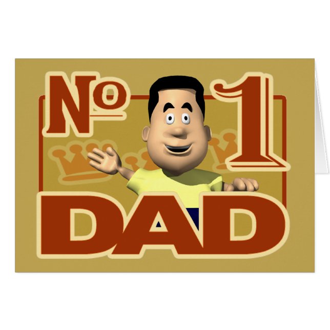 No. 1 tarjeta del papá (Anverso (Horizontal))