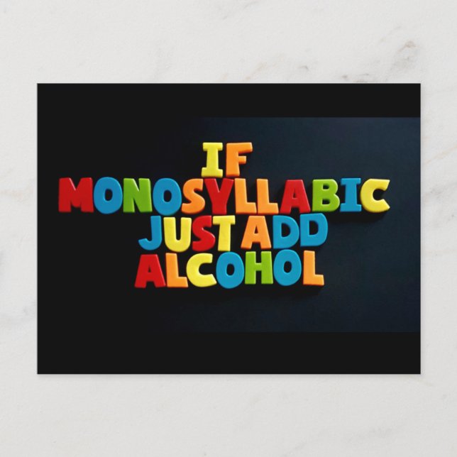 No: 96. SI MONOSYLLABIC... postal del TFDG (Anverso)