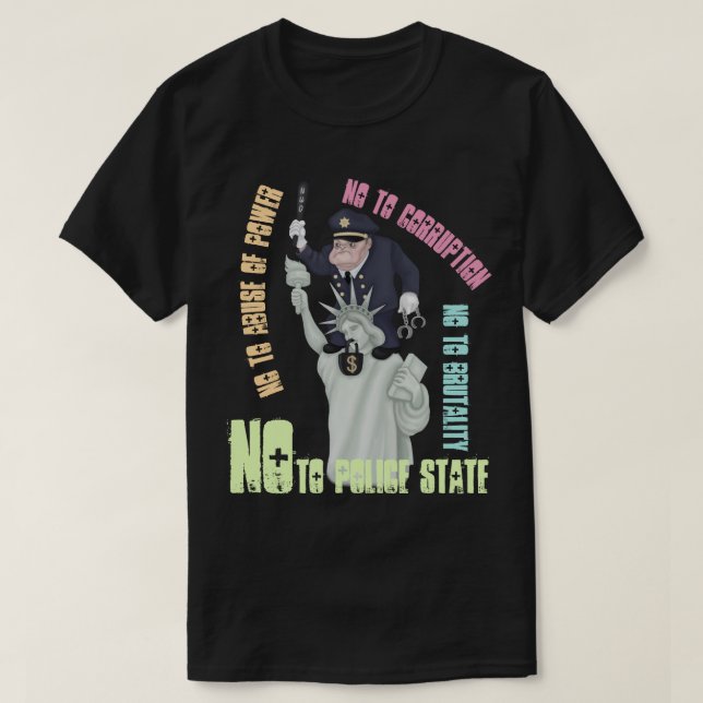 No a la camiseta del estado policial (Diseño del anverso)