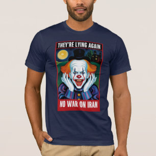 No a la Guerra en Irán Camiseta Antiguerra