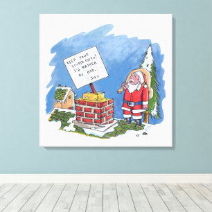 No a la impresión del lienzo Santa