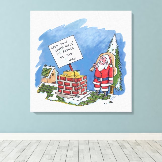 No a la impresión del lienzo Santa (Insitu (piso de madera))