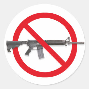 No a las armas de asalto - Pegatina de control de