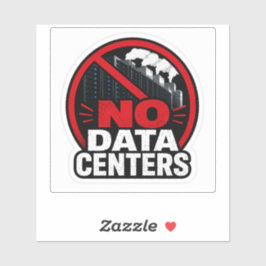 No a los Centros de Datos Pegatina de Señal de Adv