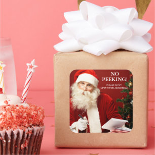 No a los Pegatinas de regalo de Papá Noel