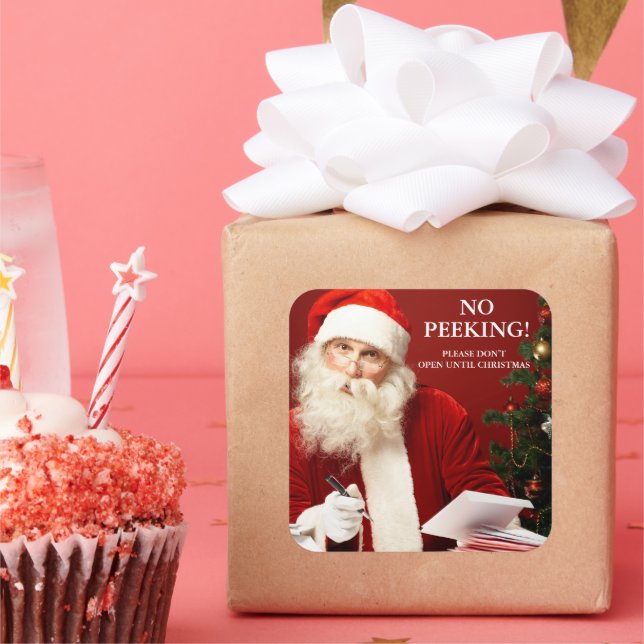 No a los Pegatinas de regalo de Papá Noel (Fiesta)