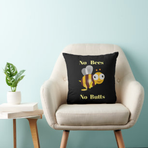 No abejas No Butts Cojín decorativo