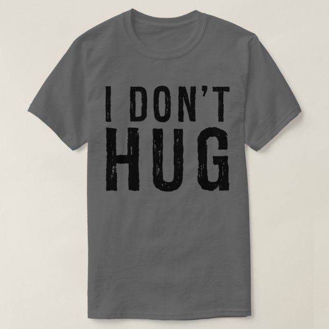 no abrazo la camiseta apenada divertida (Diseño del anverso)