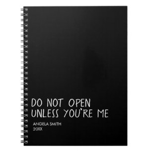 No Abrir a Menos Que Seas Yo Libreta – Divertido