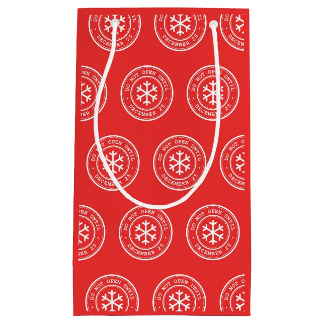 No abrir hasta el 25 de diciembre Bolsa de regalo  (Anverso)