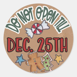 No abrir hasta el 25 de diciembre Pegatina