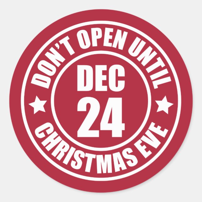 No abrir hasta que los Navidades lleguen al sello (Anverso)