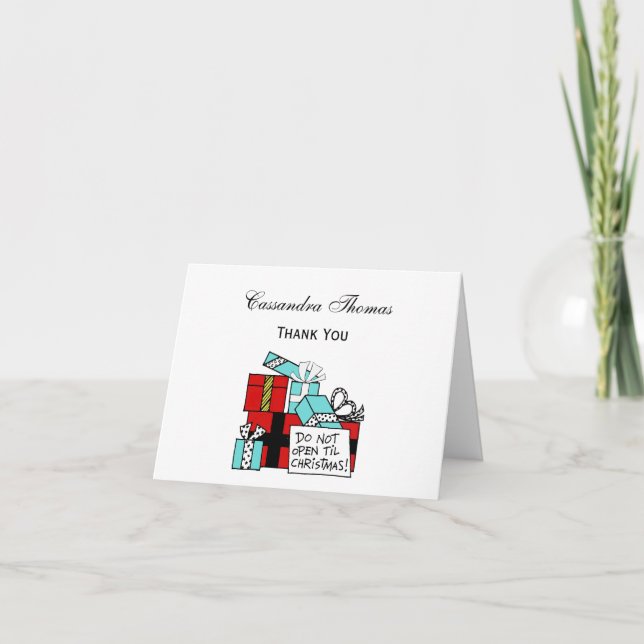 No abrir hasta que Navidad presente navidad (Anverso)