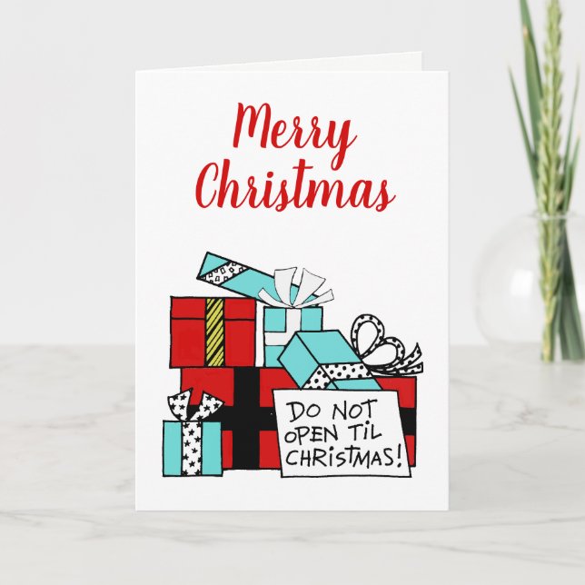 No abrir hasta que Navidad presente navidad (Anverso)