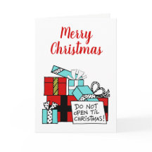 No abrir hasta que Navidad presente navidad