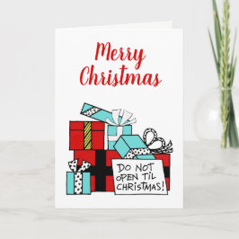 No abrir hasta que Navidad presente navidad