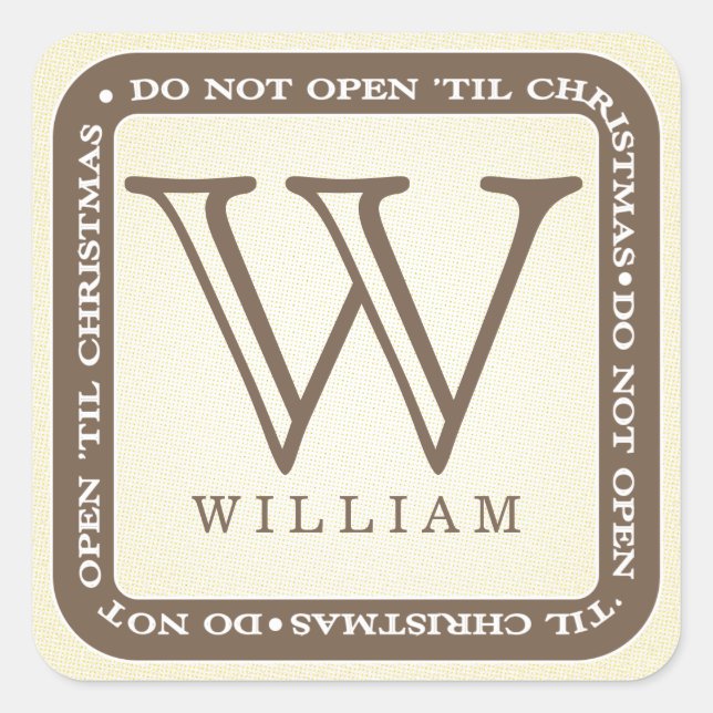 No abrir Navidades de cola Pegatina de regalo pers (Anverso)