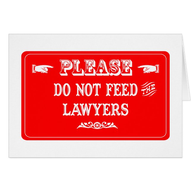 No alimente a los abogados (Anverso (Horizontal))