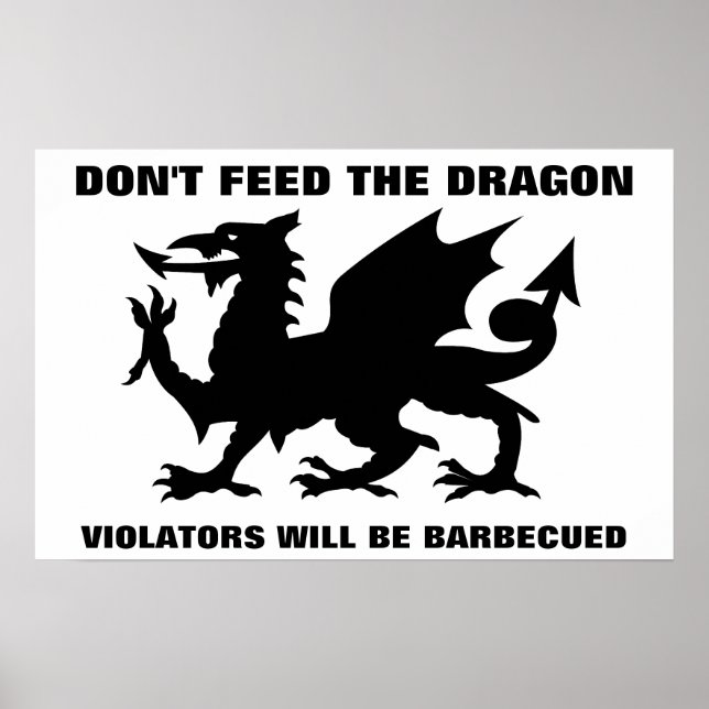 No alimente la impresión del dragón (Frente)