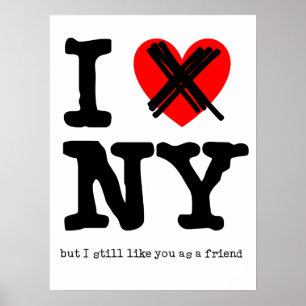 No Amar a Nueva York Póster Divertido Humor