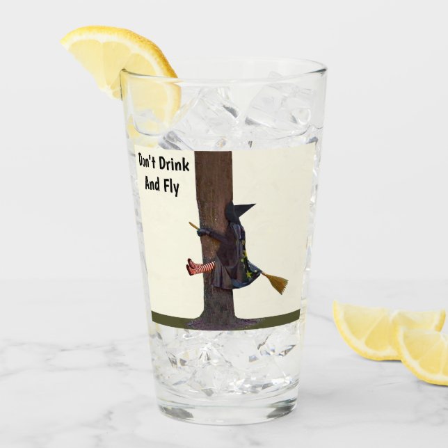 No bebas y vuelas en el tumbler de vidrio (Anverso (hielo))