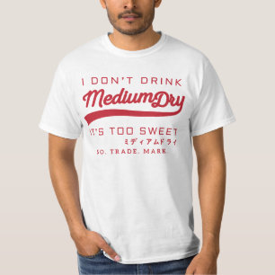 No bebo Medium Dry - camiseta parodia - roja