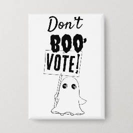 ¡No Boo, Vota! botón de derechos de voto de Spooky