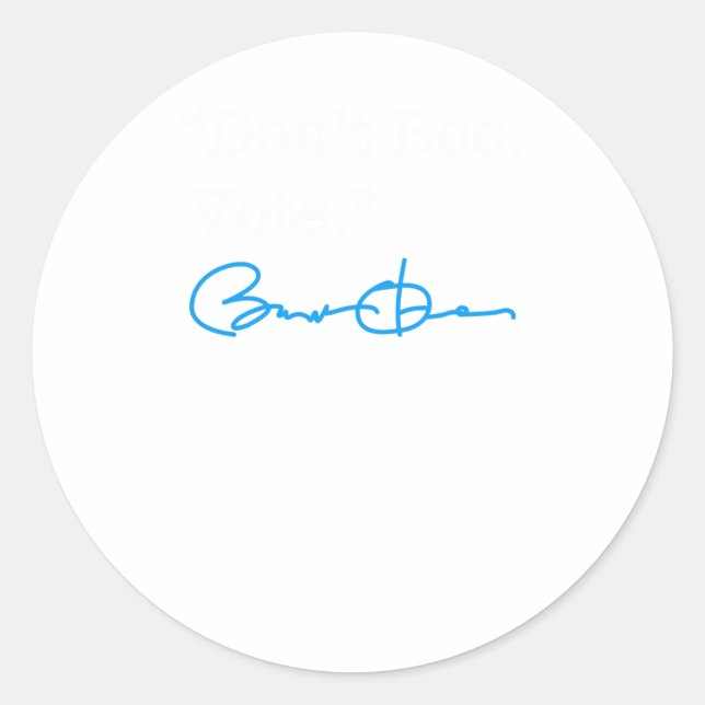 No boo vota - Pegatina de Barack Obama (azul blanc (Anverso)
