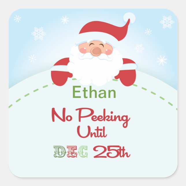 No buscar hasta Navidades Pegatina de etiquetas de (Anverso)